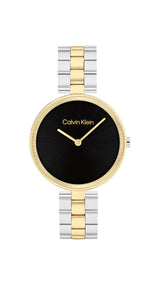 Calvin Klein Reloj De Movimiento De Cuarzo De Dos Manecillas para Mujer Colección Gleam con Correa de Acero Inoxidable Bicolor - 25100012