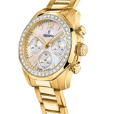Festina Reloj Mujer F20609/1 Boyfriend Collection Caja de Acero Inoxidable 316l Dorado Correa de Acero Inoxidable 316l Dorado