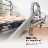 amuéblate online - Juego de Barandillas Metálicas Geriátricas Reforzadas Abatibles INOX para Cama Articulada con 4 Barras de Seguridad