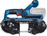 Bosch Professional GCB 18V-63 - Sierra de cinta a batería (18V, ancho de corte 63,5 mm, sin batería, en L-BOXX)