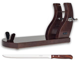 Arcos Accesorios, Pack Soporte Jamonero + Cuchillo Jamonero + Funda Jamon, Color Marrón