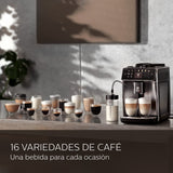 Saeco GranAroma Cafetera Superautomática - 16 Variedades de Café, Pantalla en Color Intuitiva, 6 Perfiles de Usuario, Molinillo de Cerámica (SM6585/00)