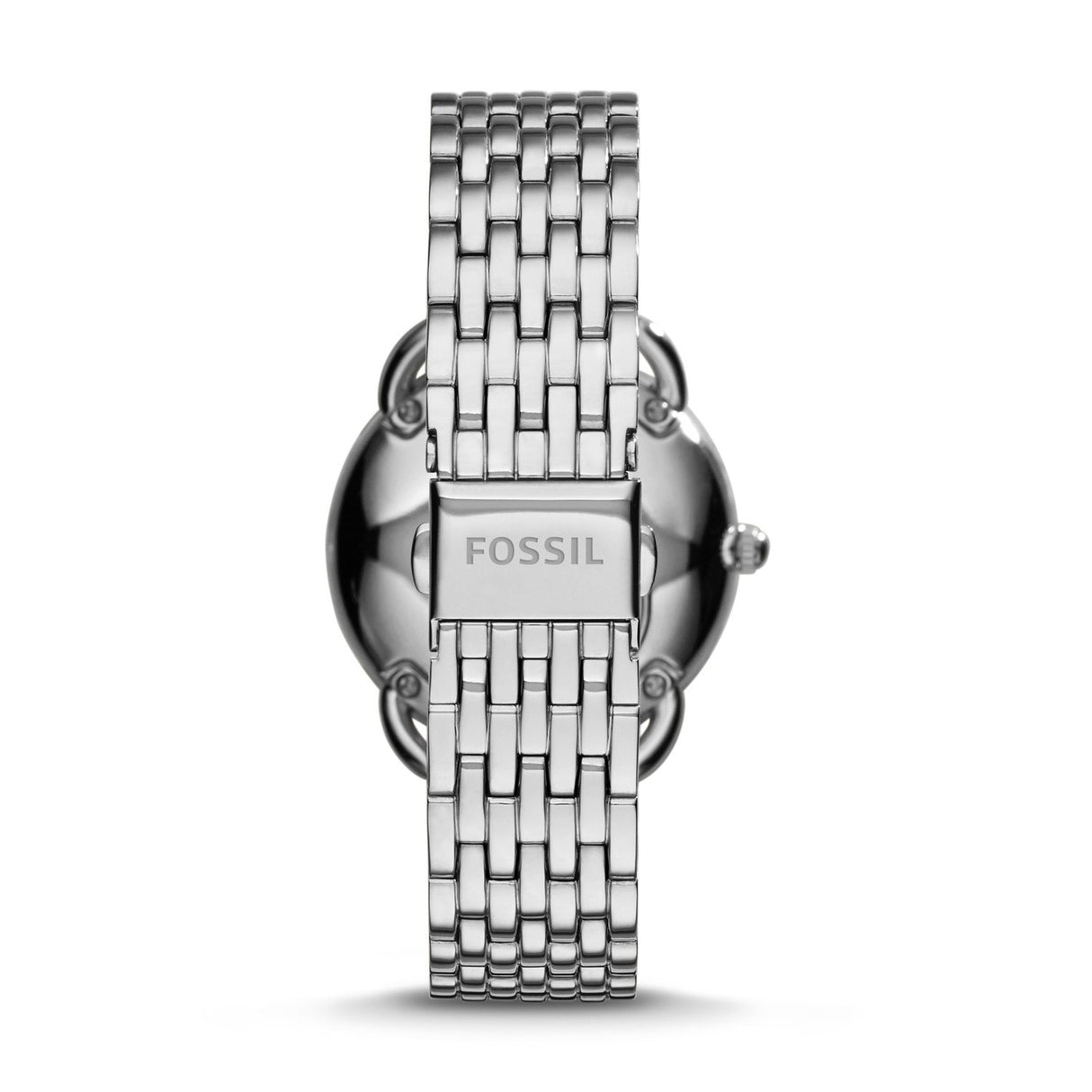 Fossil Reloj para mujer Tailor, movimiento de cuarzo multifunción, caja de acero plateado de 35 mm con correa de acero, ES3712