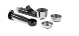 Tescoma 909010 - Máquina de espresso manual de 19 bar, con lanza de vapor, brazo de doble salida, calentadores de suelo, línea President