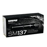 Shure SM137 - Micrófono profesional de condensador cardioide para instrumento con diafragma delgado y preamplificador de Clase A