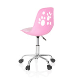 hjh OFFICE 742004 Silla Giratoria para Niños Fancy I Piel sintética Rosa, Sillas de Escritorio Infantiles, Ajustable en Altura, Motivo Animal