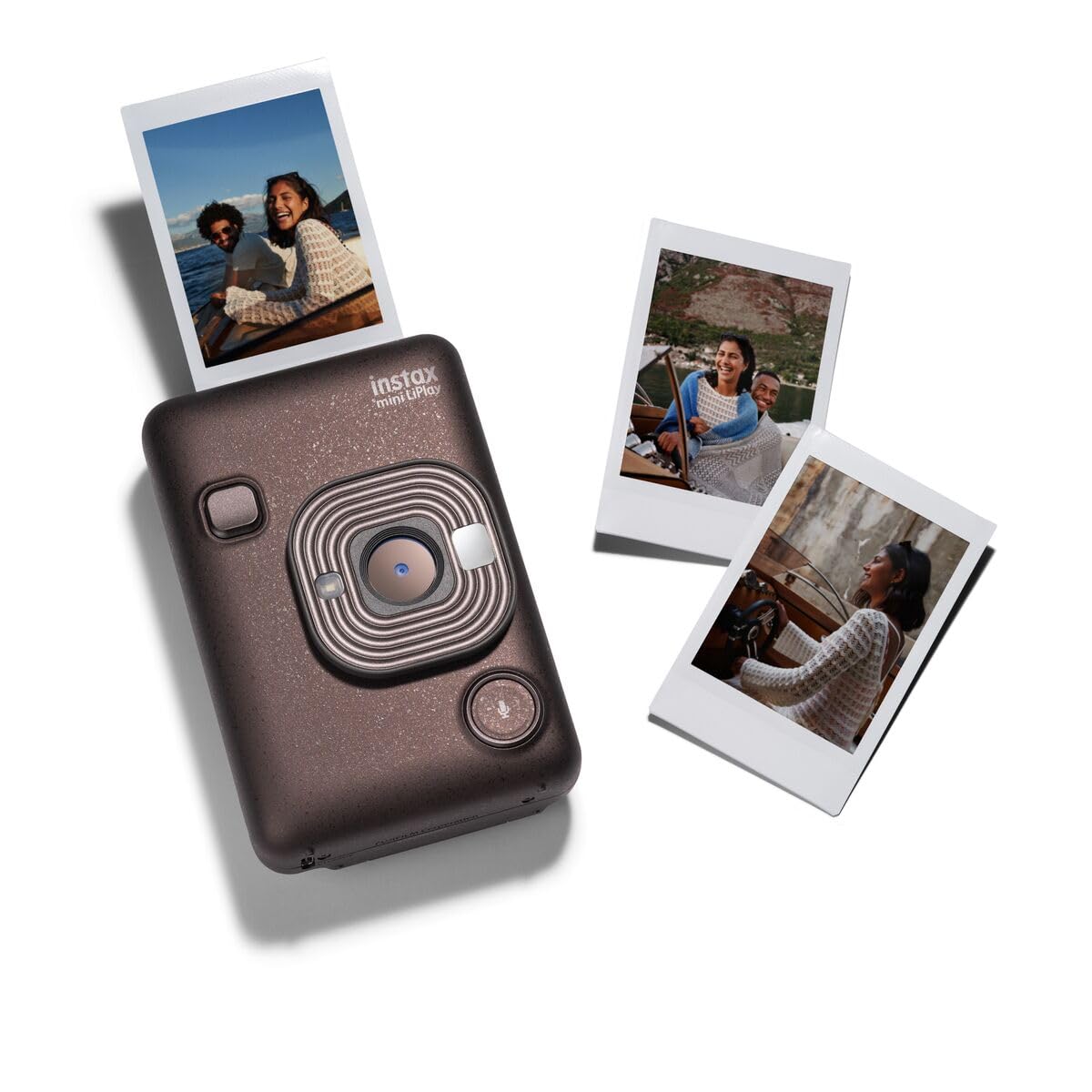 instax - Mini LiPlay, cámara instantánea híbrida. Cámara e Impresora para Smartphones. Color Deep Bronze