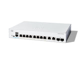 Cisco Switch inteligente Catalyst 1200-8T-E-2G, GE de 8 puertos, PS externa, combo GE 2x1, protección limitada de por vida (C1200-8T-E-2G)