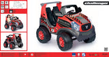 FEBER - Challenger 12 V Coche, Coche de 2 Plazas Deportivo, Color Rojo, Alcanza 5,3km/h, Incluye Batería y Cargador, Autonomía de 40 min, para Niños de 3 a 7 años, Famosa (800008262)