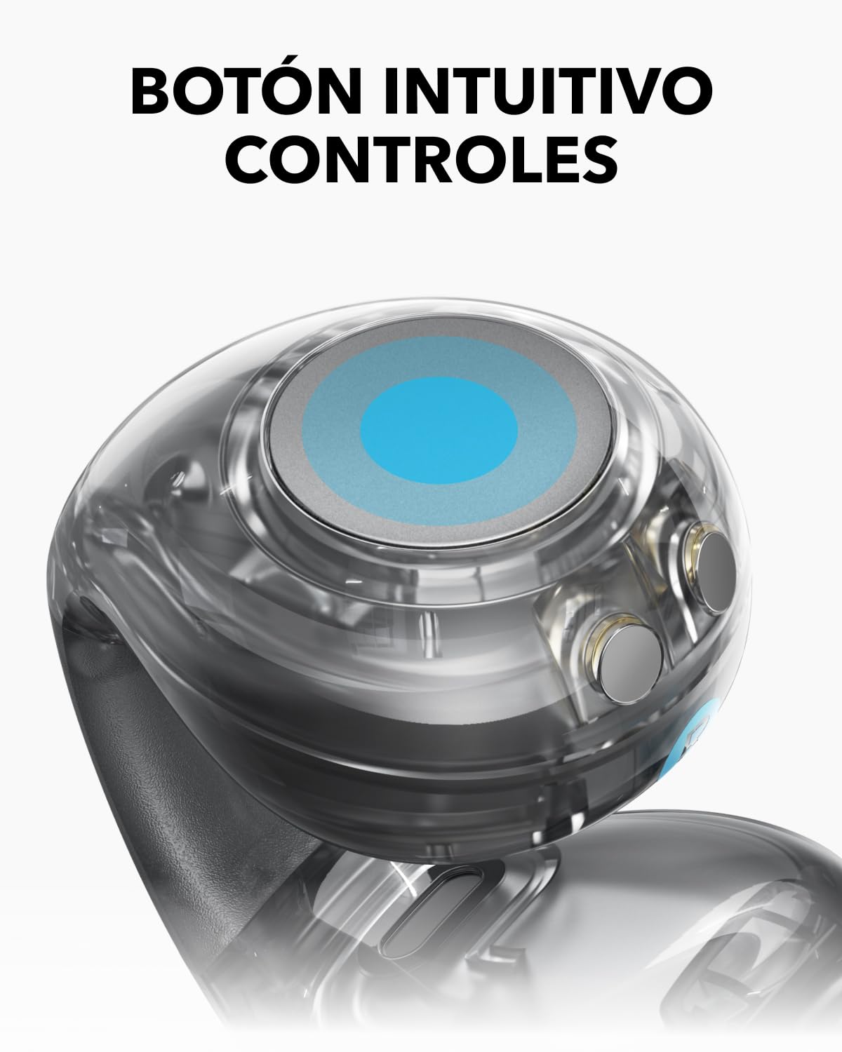 Soundcore C40i de Anker, Auriculares Open-Ear con Clip, Diseño de Juntas Flexible, Controles de Botón, Comodidad Ligera, Ajuste Estable con Almohadillas Acoplables, Transductores Expansivos