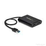 StarTech.com Adaptador Gráfico Externo USB 3.0 a DisplayPort Doble 4K60 DisplayLink, Cable Conversor USB 3.0 a DP de Vídeo