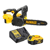 DeWalt DCM565P1-QW DCM565P1-QW-Motosierra Compacta sin escobillas XR 18V con 1 batería Li-Ion 5Ah y Largo de Espada de 30cm, Arándano