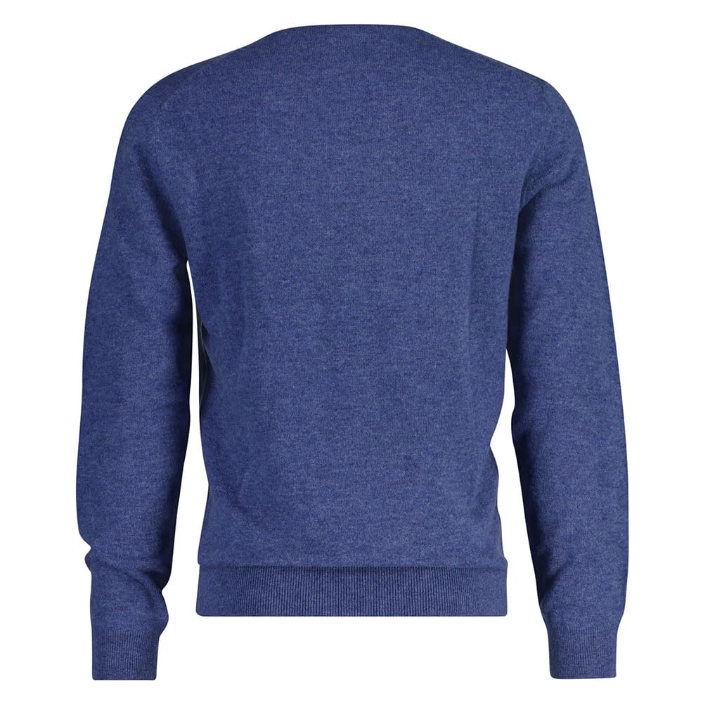 GANT Extrafina Lana de Cordero con Cuello en V Suter Pulver, Stone Blue Melange, L Hombres