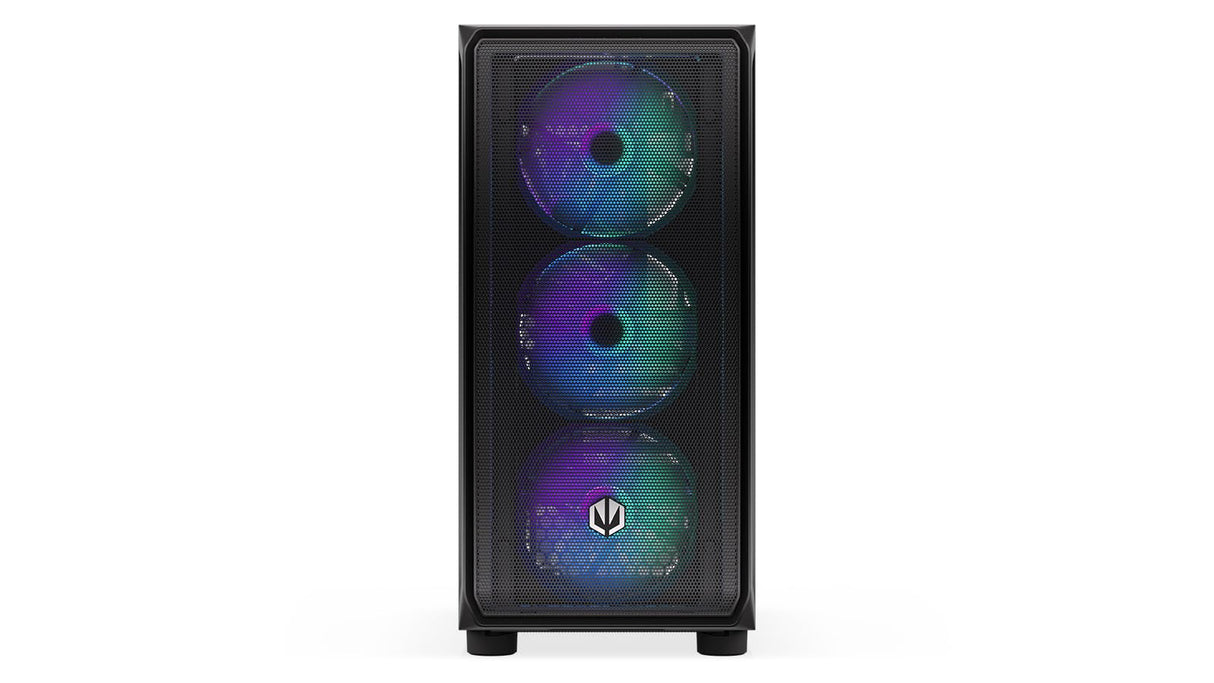 ENDORFY Arx 500 ARGB, Caja PC ATX, 4x140-mm-ARGB-Lüfter im Lieferumfang enthalten, Seitenwand aus gehärtetem Glas, hohe Kompatibilität mit Verschiedenen PC-Komponenten, EY2A011