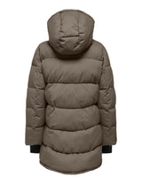 ONLY Onlann Premium Puffer Coat Mid-Long Otw Abrigo, marrón, M para Mujer