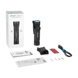 OLIGHT Seeker 4 Pro LED 4600LM 260M Recargable Funda de USB-C o Carga Magnética con Sensor Alta Potencia IPX8 Potente Linterna Largo Alcance de Comping y Senderismo(Blanco Frío, Negro)