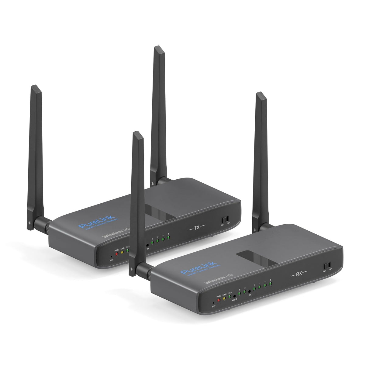 PureLink® Wireless-HDMI Set, transmisión HDMI inalámbrica, Full HD, 1080p, transmisión sin comprimir a una Distancia de hasta 150 Metros, Conjunto de transmisor y Receptor, Negro
