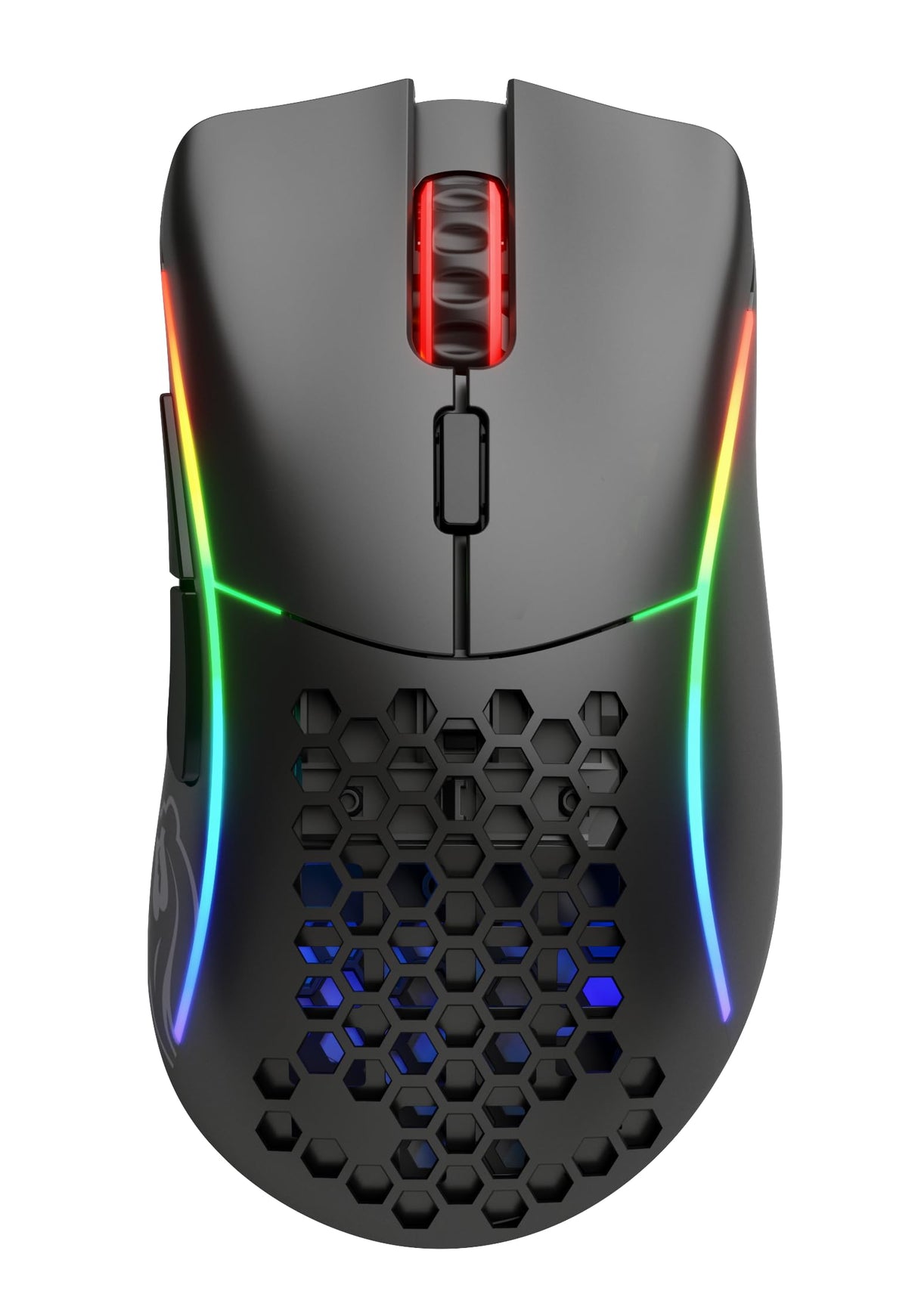 Glorious Gaming Model D- (Pequeño) Wireless Ratón Gaming inalámbrico - 67 g superligero, diseño Colmena, RGB, ergonómico, sin Lag 2,4 GHz inalámbrico, hasta 71 Horas de batería - Negro Mate