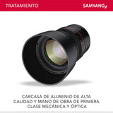 Samyang SA3702 - Objetivo MF para cámara Nikon Z (85 mm, F1.4) negro