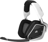 Corsair VOID RGB ELITE Auriculares Inalámbricos para Juegos - Sonido Envolvente 7.1 - Micrófono Omnidireccional - Almohadillas de Malla de Microfibra - Compatible iCUE - PC, Mac, PS5, PS4 - Blanco