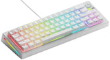 Glorious Gaming GMMK 3 anpassat mekaniskt gamingtangentbord, 65% kompakt, modulärt packningssystem, doubleshot PBT-tangenter, aluminiumplatta, utbytbara 3- Och 5-stiftsbrytare, USA QWERTY - Vit