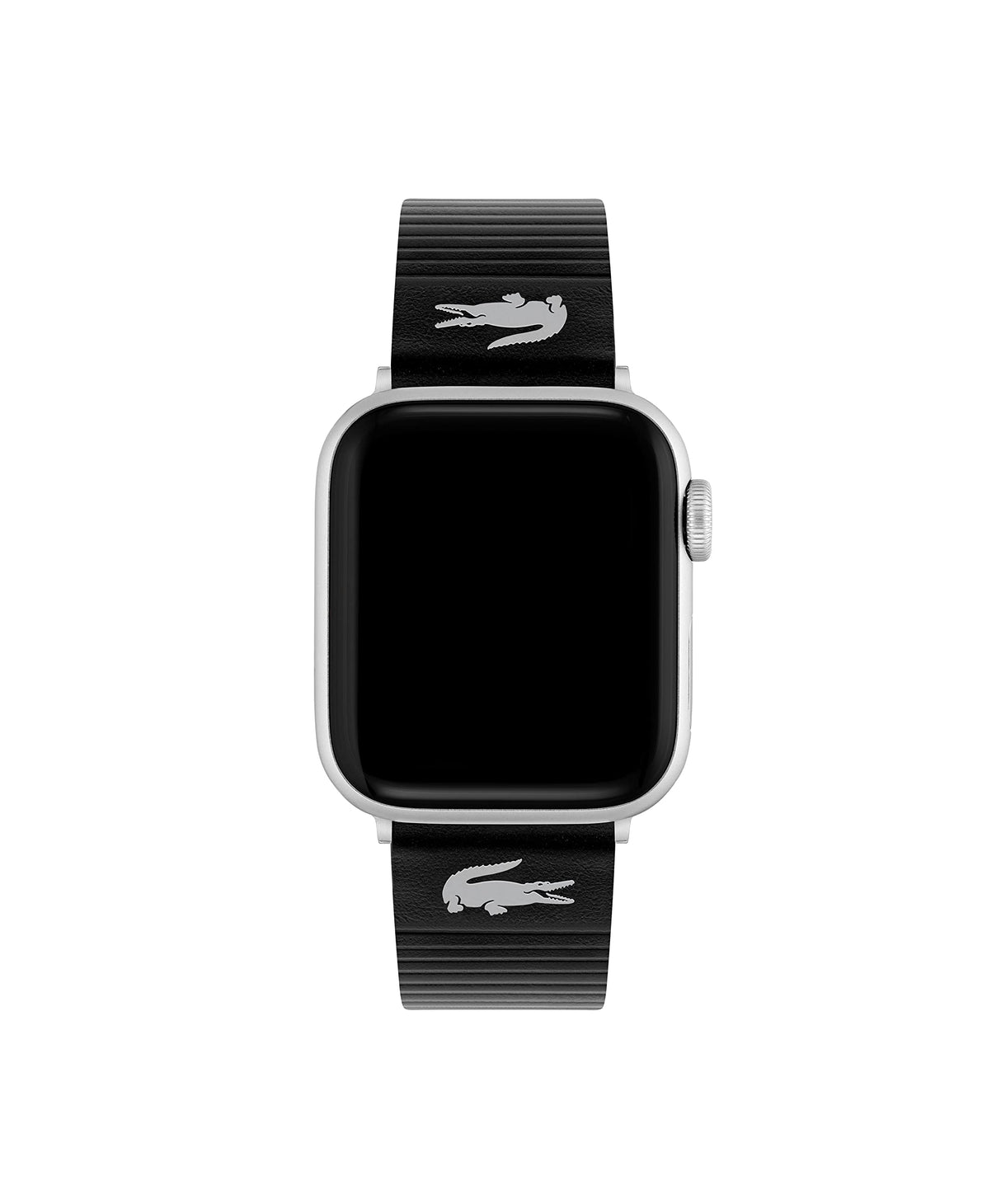 Lacoste Correa Apple Watch para Hombre y Mujer en Cuero Negro con Detalles en Relieve - 2050028