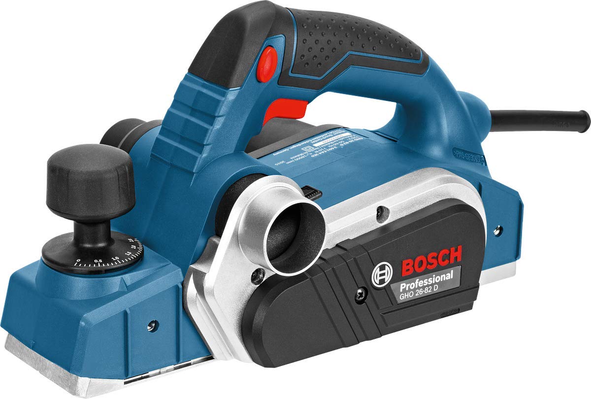 Bosch Professional GHO 26-82 D - Cepillo eléctrico (18000 rpm, profundidad hasta 2,6 mm, en maletín) [Clase de eficiencia energética A+]
