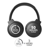 Panasonic RB-M300BE-K Auriculares Inalámbricos Bluetooth, Control por Voz, XBS Potenciador de Bajos, Cable de 1,2 m, Duración de la Batería de Hasta 50 h, Negro