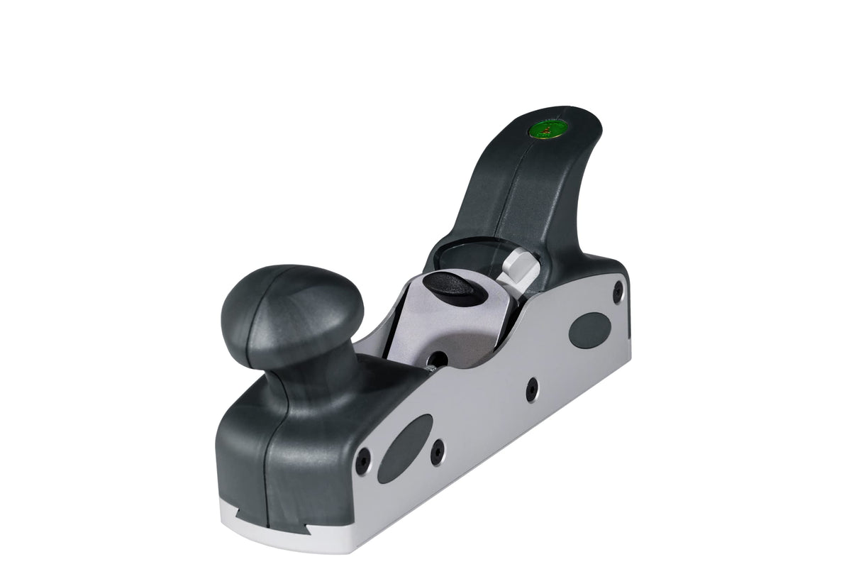 Ulmia Cepilladora de aluminio (sin grabado, de aluminio + plástico reciclable, partes laterales intercambiables, ardilla cepilladora ergonómica, cepilladora de mano, cepilladora de madera) HA48-1