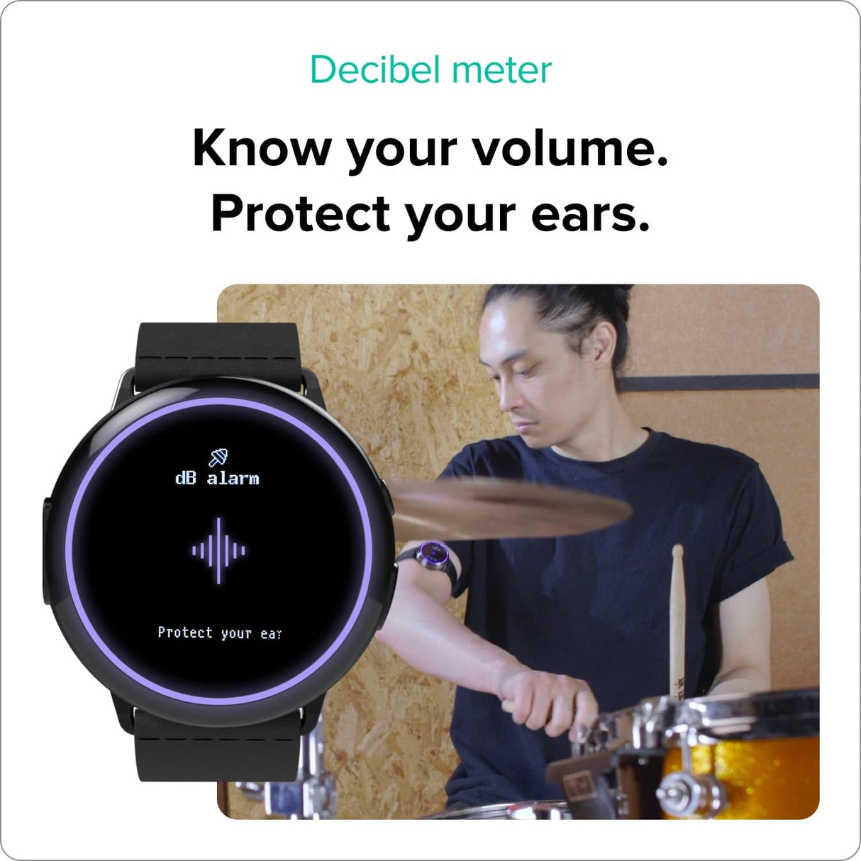 Soundbrenner Core Steel 2, compañero de práctica musical para todos los músicos con metrónomo vibratorio, rastreador de práctica, afinador cromático, medidor de decibelios y reloj inteligente, mejor