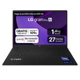 LG gram Pro 16Z90TR-E.AD88B Portátil 16", Windows 11, Intel Core Ultra7 255H, 32GB RAM, 1TB SSD, NVIDIA RTX5050, Pantalla IPS, (2560x1600), 1.360 g, 27 Horas, Negro