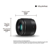 Panasonic Lente Lumix 25 mm F1.7 | H-H025E-K Prime, negro - Compatible con montura Micro 4/3 Panasonic y Olympus