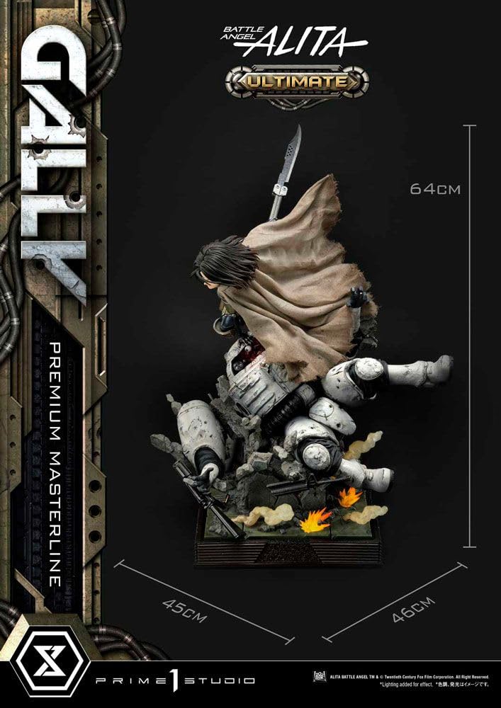 Prime 1 Studio Alita: Battle Angel - Figura Decorativa (64 cm, 1/4 cm), Color Negro