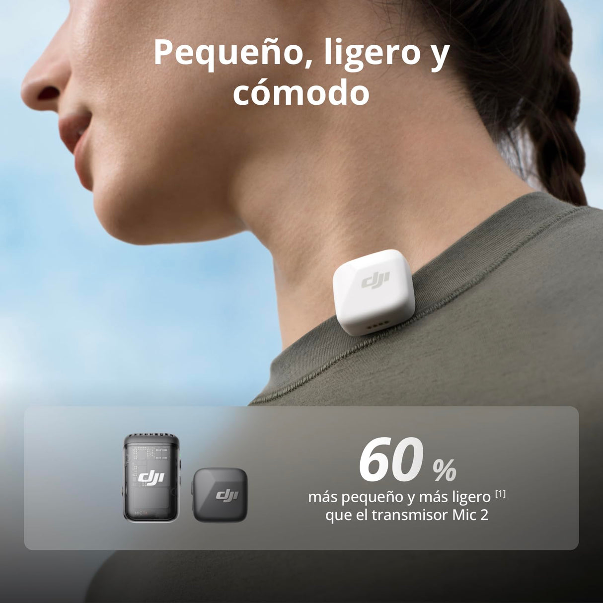 DJI Mic Mini Micrófono Inalámbrico (2 TX + 1 RX + Estuche de Carga), superligero, 48 h de Uso, cancelación de Ruido, micrófono inalámbrico Profesional para cámaras/iPhone/Android, Vlogs, Streaming