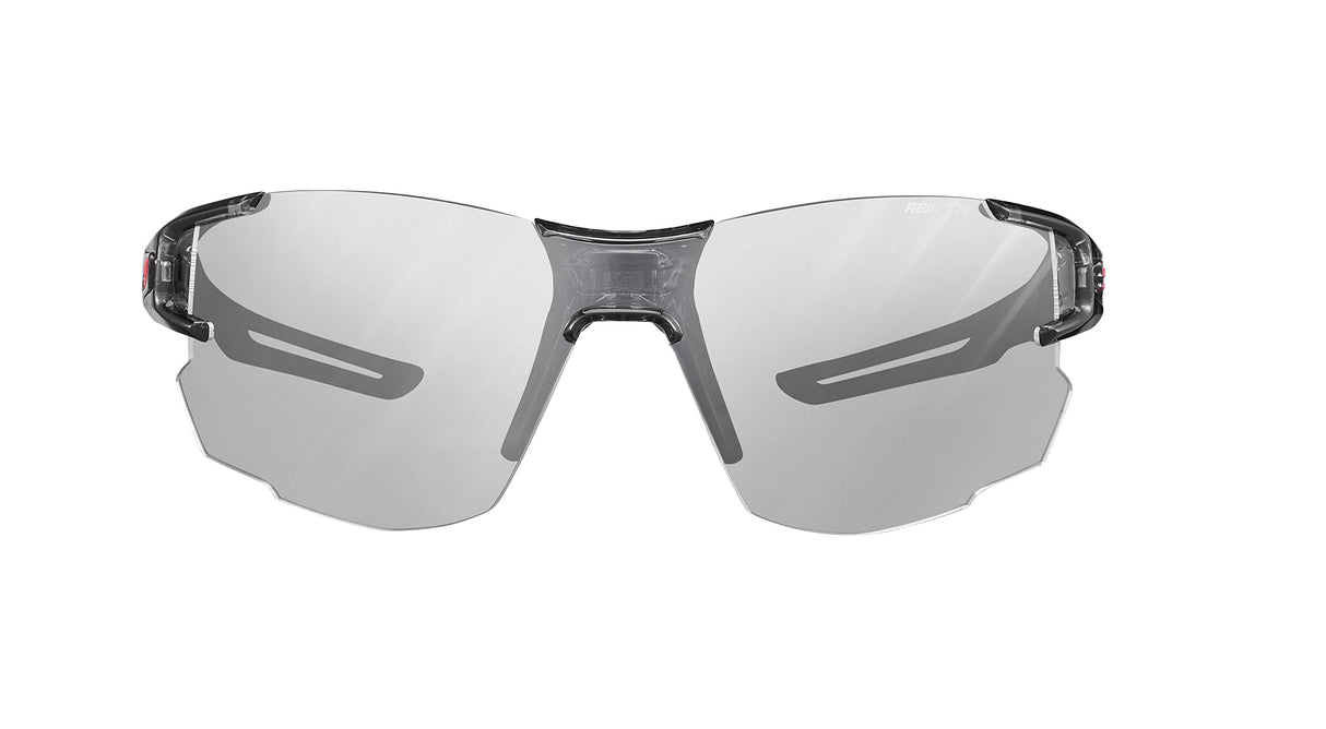 Julbo Aerolite Gafas DE Sol, Shiny TRANSLUCIDO Gris/Negro, Talla única Unisex Adulto