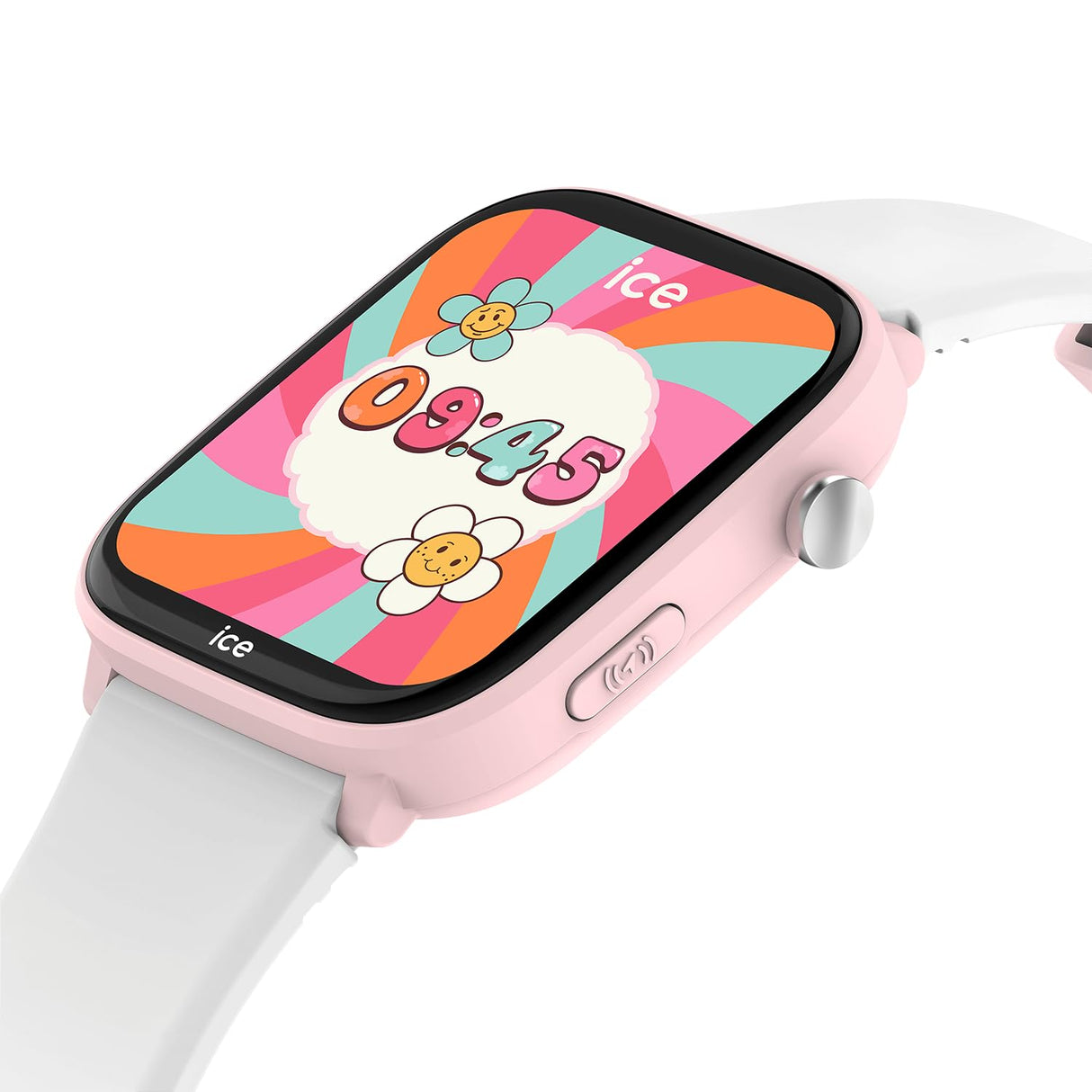 Ice-Watch - ICE smart junior 3.0 Find My Pink White - Reloj conectado geolocalizable rosa para Niña con Correa de silicona - 024549 (1.75 pulgadas)