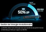 SAMSUNG Unidad de estado sólido 990 Pro M.2 1000 GB PCI Express 4.0 V-NAND MLC NVMe, negro, MZ-V9P1T0BW