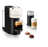 Nespresso De'Longhi ENV 120.WAE Vertuo Next - Cafetera de cápsulas con espumador de leche Aeroccino, color blanco