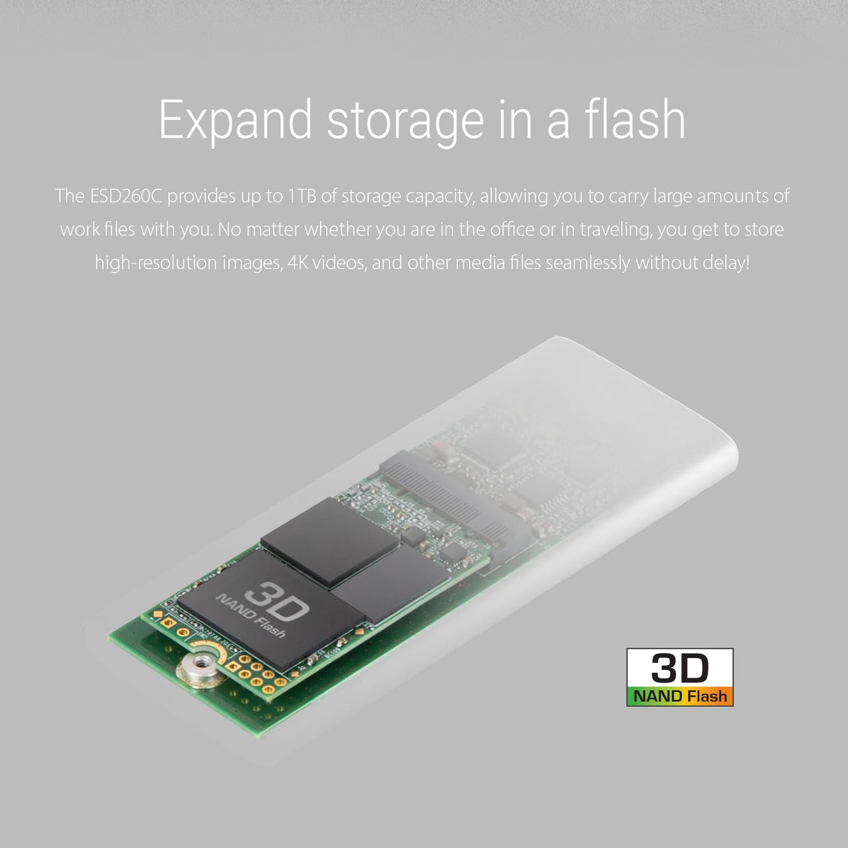 Transcend SSD Portátil ESD260C 1TB USB 3.1 Tipo-C - TS1TESD260C
