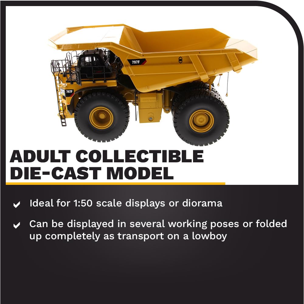 Diecast Masters 85655 - Cat 797F Camión Minero Tier 4, Escala 1:50, a Partir de 14 años, en Caja de Lata, Adecuado para coleccionistas