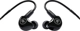 MACKIE MP-120 monitores intraurales (IEM) con aislamiento acústico y conectores MMCX giratorios