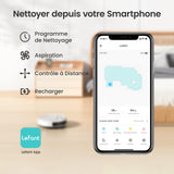 Lefant Robot aspirador con mando a distancia, 2200Pa Robot aspirador Autonomía delgada silenciosa, conectada con WiFi/Alexa/App, programable, ideal para el pelo de animales alfombras pisos duros, M210