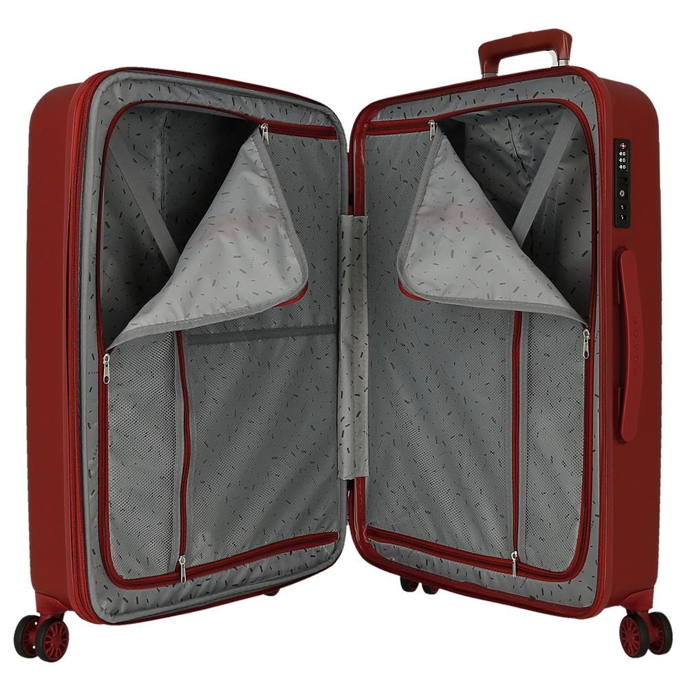 Joumma Marvel Ironman Juego de Maletas Rojo 55/65 cms rígida 6,8 kgs Cierre TSA Integrado ABS 6,8 kgs 109L Extensible Equipaje de Mano