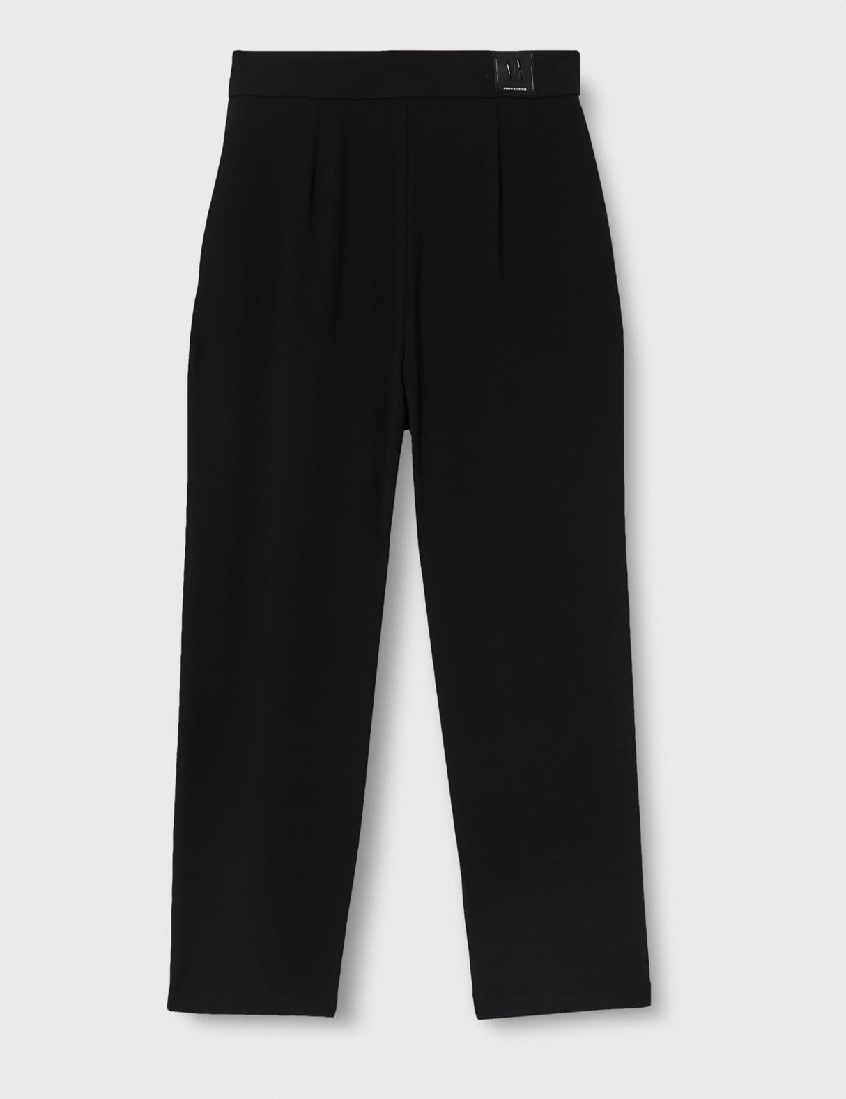 Armani Exchange Icon Project, Sustainable, Logo Patch Pantalones, Negro, Altoa única para Mujer