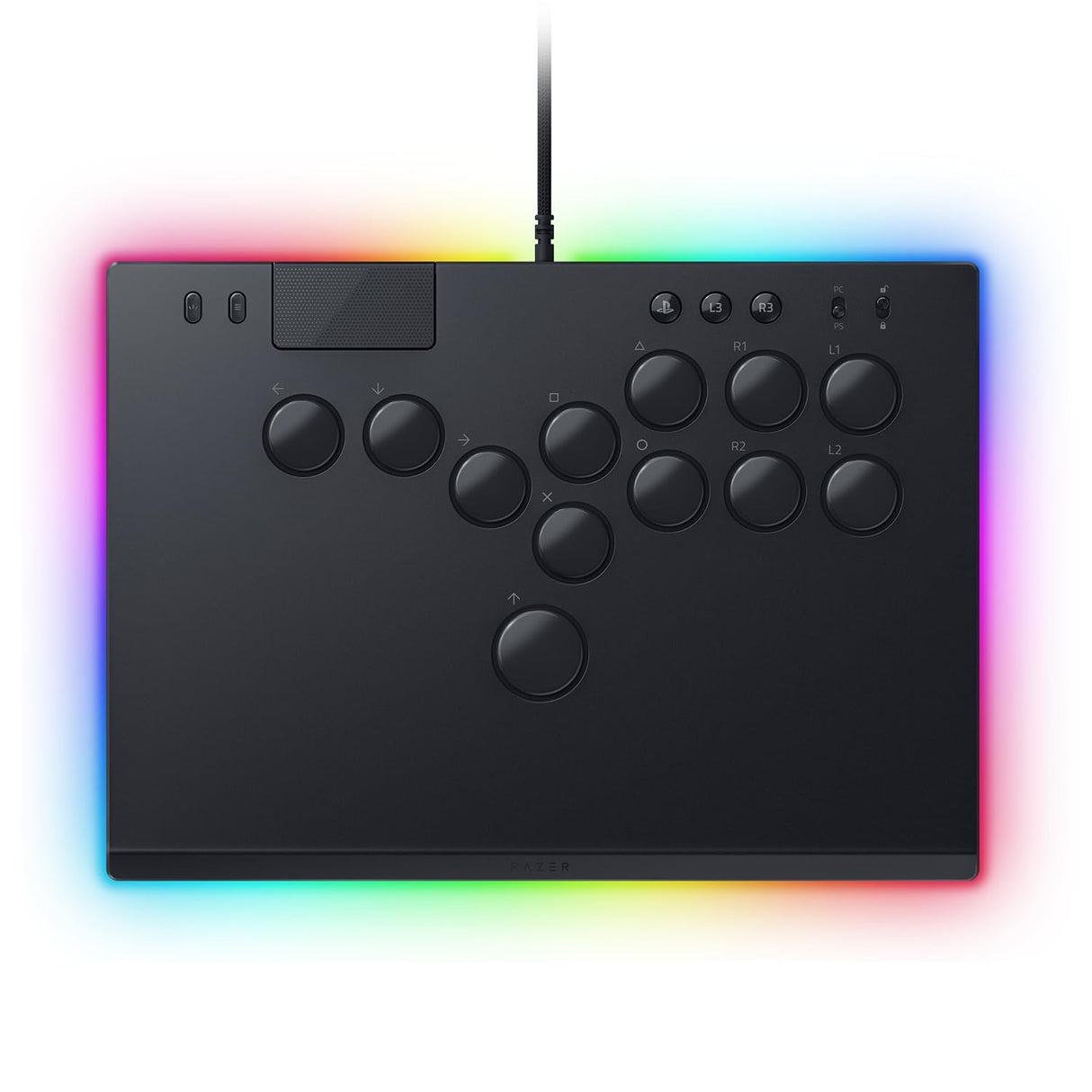 Razer Kitsune - Mando Arcade óptico multibotón para PS5 y PC (Disposición precisa de los botones de movimiento cuádruple, Switches ópticos de perfil bajo lineales Razer) Negro
