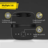 OVERMAX Multipic 3.6 Proyector, proyector portátil de hasta 150", Home Cinema HD 720p, 3500 lúmenes, WiFi, relación de Aspecto: 16:9, 4:3, 2 Altavoces estéreo, HDMI, USB, AV, Salida DE Audio, IR
