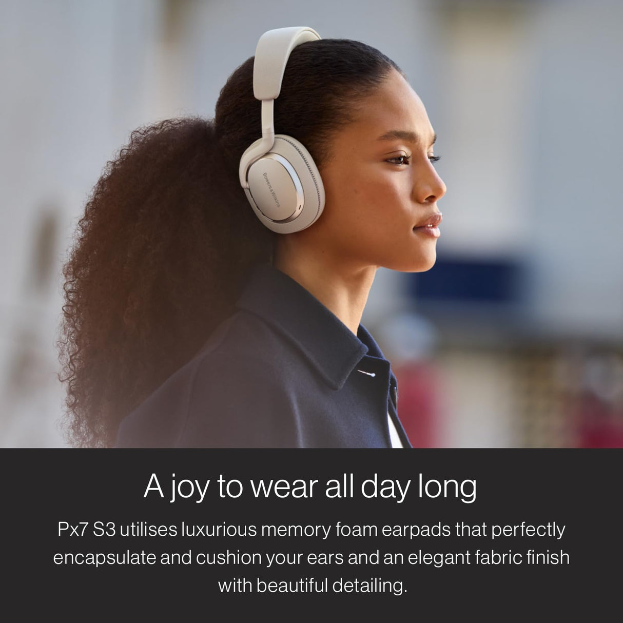 Bowers & Wilkins Px7 S3 Auriculares Over-Ear Bluetooth, Cancelación de Ruido, Sonido Hi-Res, aptX Lossless, 30h Reproducción, 8 Micrófonos, Carga Rápida - Azul Frost