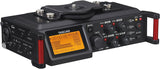 TASCAM Grabadora de audio portátil de 4 canales para videógrafos, 4 entradas combinadas XLR/TRS, 2 micrófonos internos, limitador, filtro HP (DR-70D)