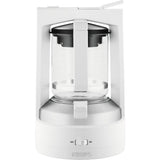 Krups KM468210 - Cafetera de goteo, 850 W, 1 L, acero inoxidable/vidrio, blanco