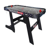 Sport1 Air Hockey Metal Vertical Mesa Plegable de Hockey Air Mini con Ventilador 12V Mesa Air Hockey Ahorro de Espacio Medidas 121x60x76cm 2 Puños y 2 Discos Incluidos con Marcador Integrado.